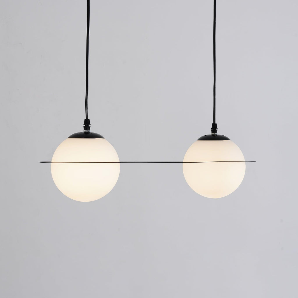 Selan Black Glass Pendant Light