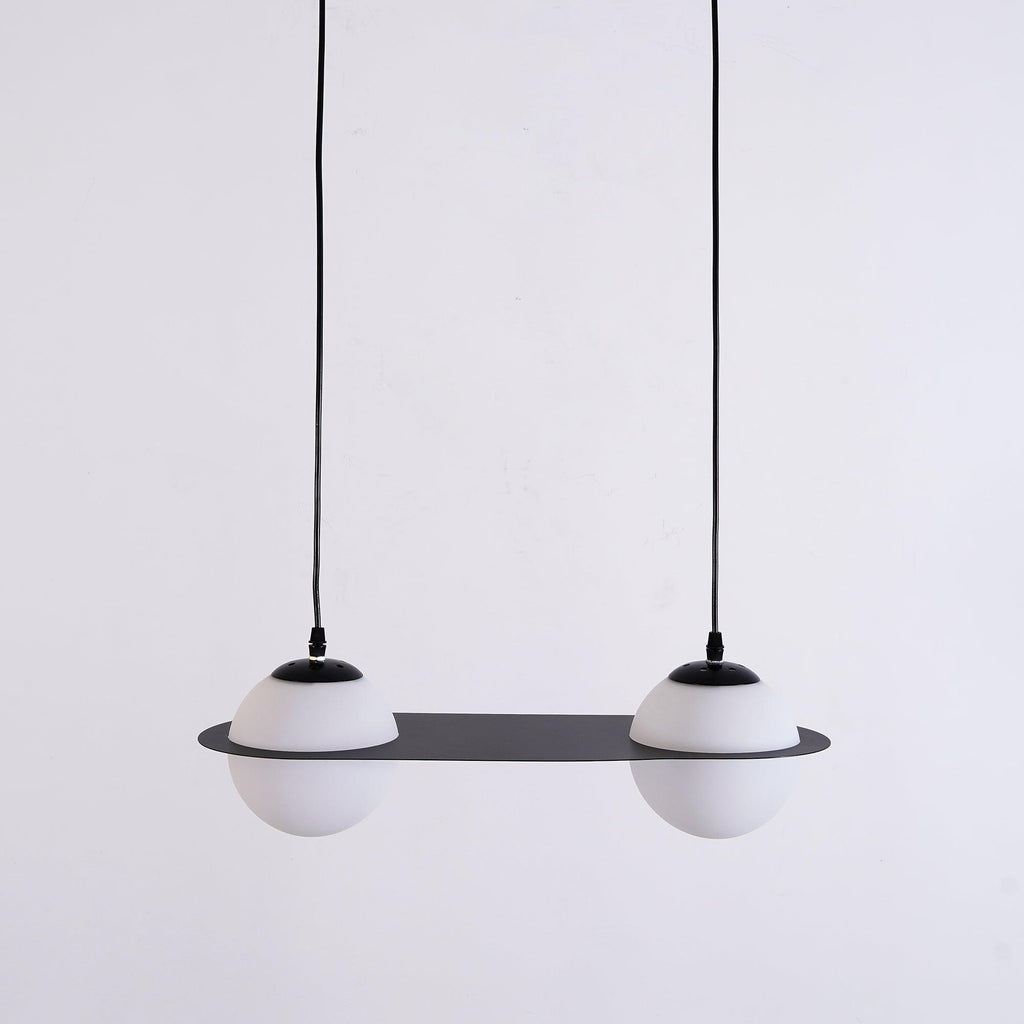 Selan Black Glass Pendant Light