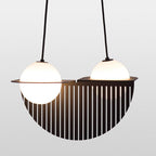 Selan Black Glass Pendant Light