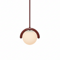 Uveta Linear Chandelier in Red and Silver
