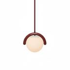 Uveta Linear Chandelier in Red and Silver