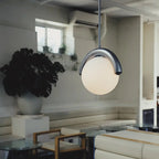 Uveta Linear Chandelier in Red and Silver