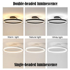 Solen Modern Black & White Circular Flush-Mount Ceiling Light