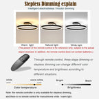 Solen Modern Black & White Circular Flush-Mount Ceiling Light