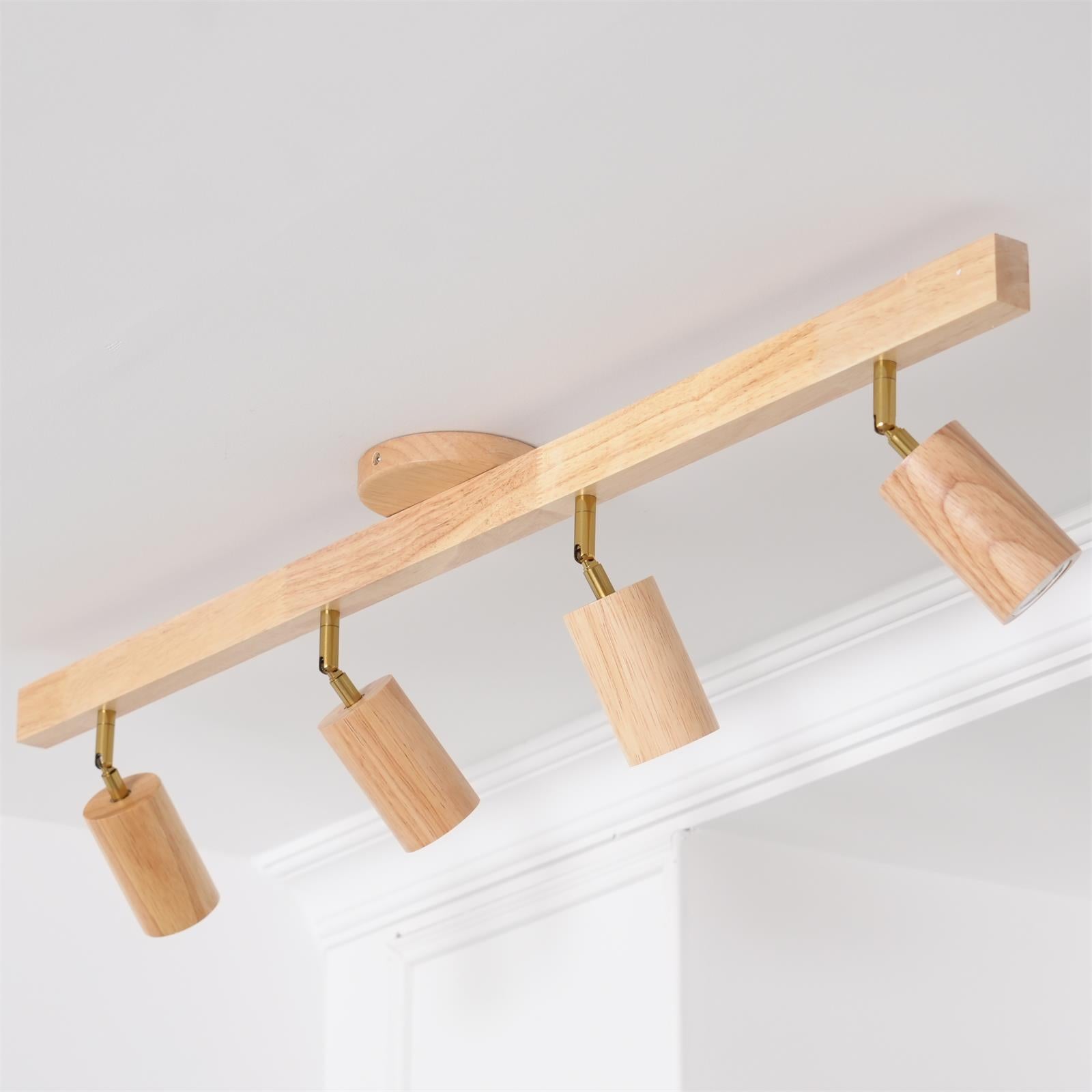 Veril Wooden Track Lighting Spotlight