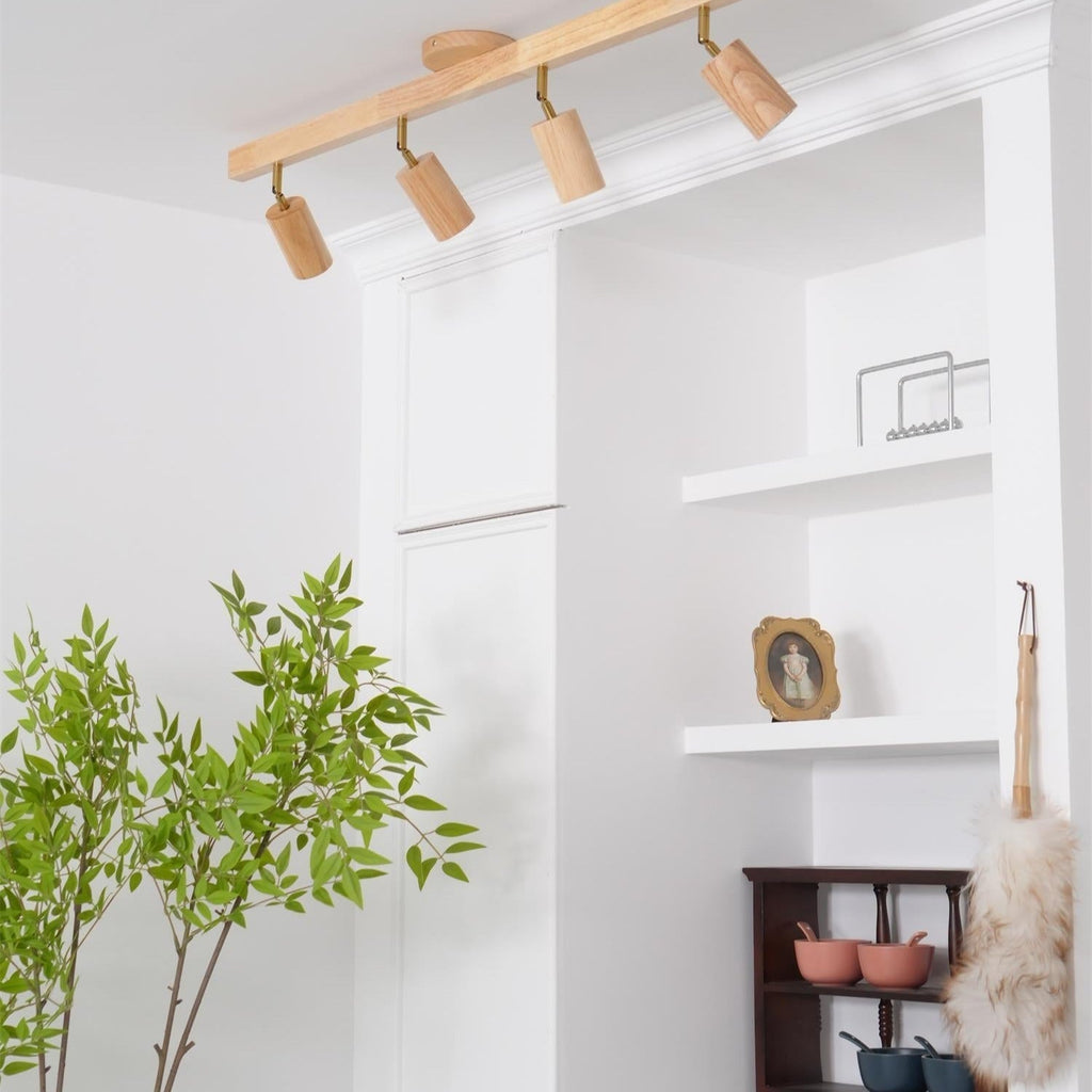 Veril Wooden Track Lighting Spotlight