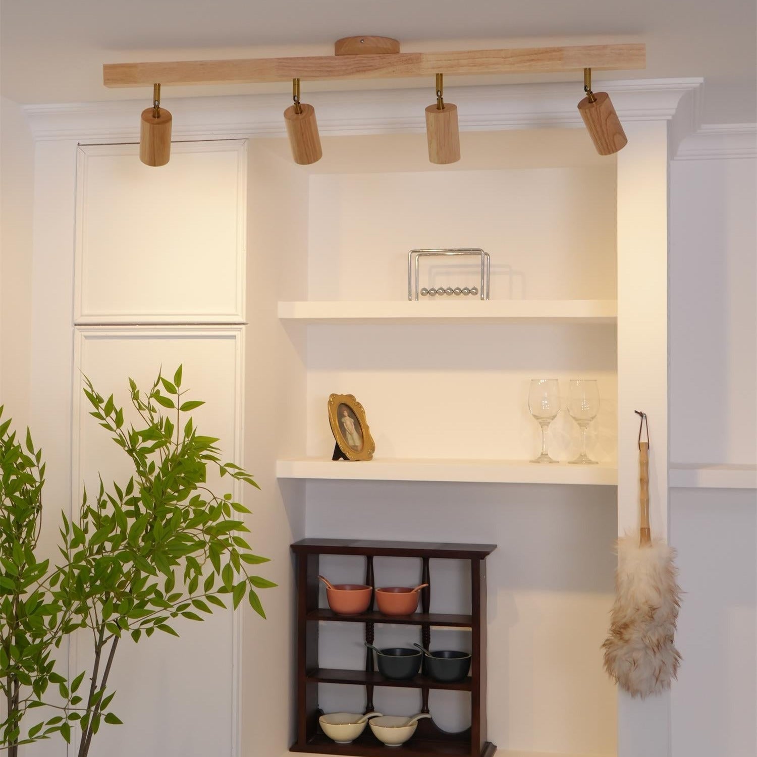 Veril Wooden Track Lighting Spotlight