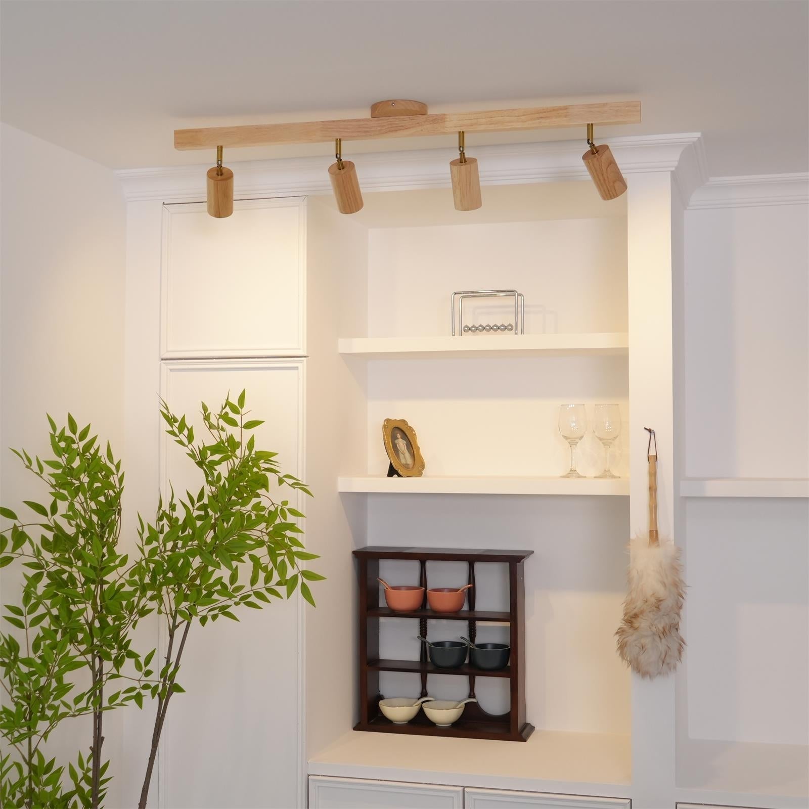 Veril Wooden Track Lighting Spotlight