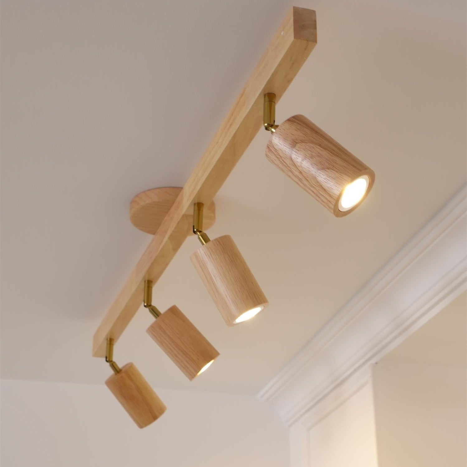 Veril Wooden Track Lighting Spotlight