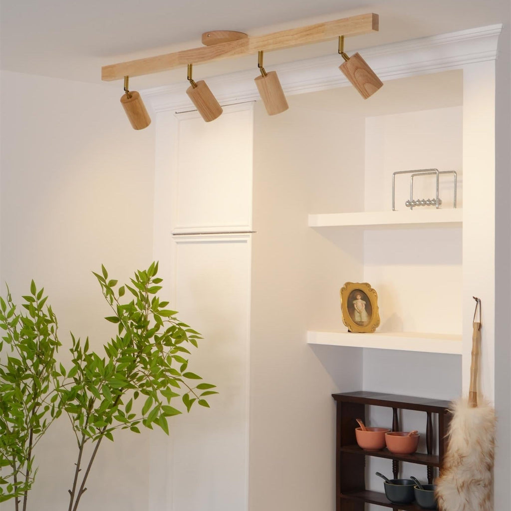 Veril Wooden Track Lighting Spotlight