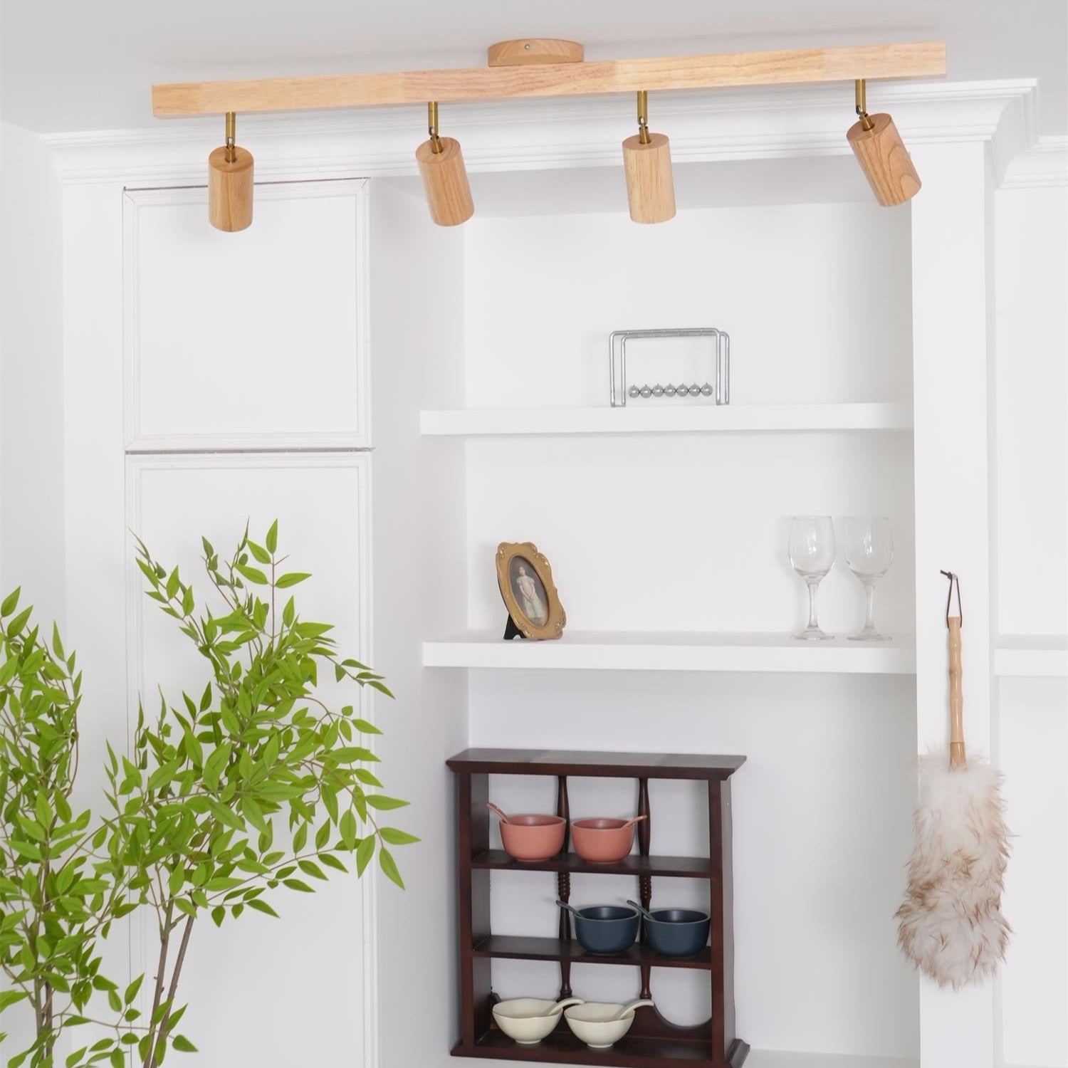 Veril Wooden Track Lighting Spotlight