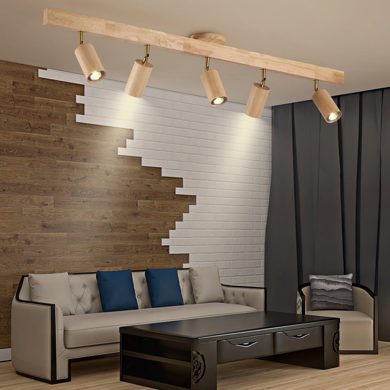 Veril Wooden Track Lighting Spotlight