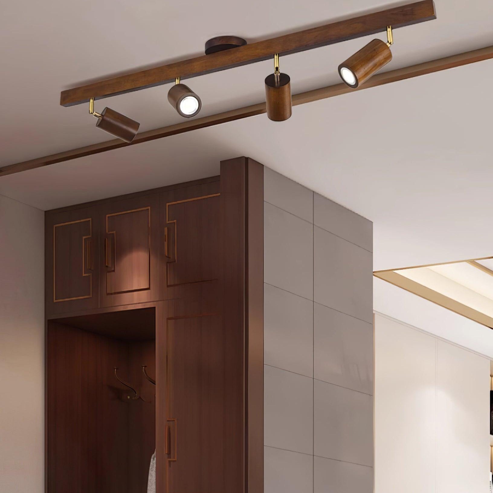 Veril Wooden Track Lighting Spotlight