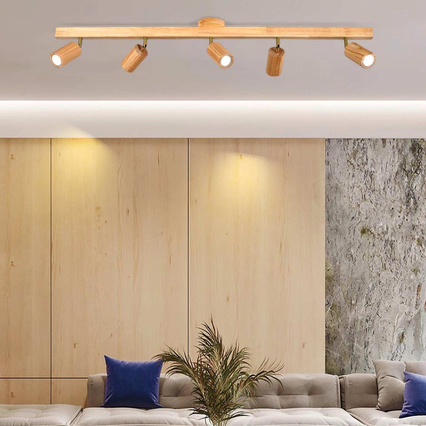 Veril Wooden Track Lighting Spotlight