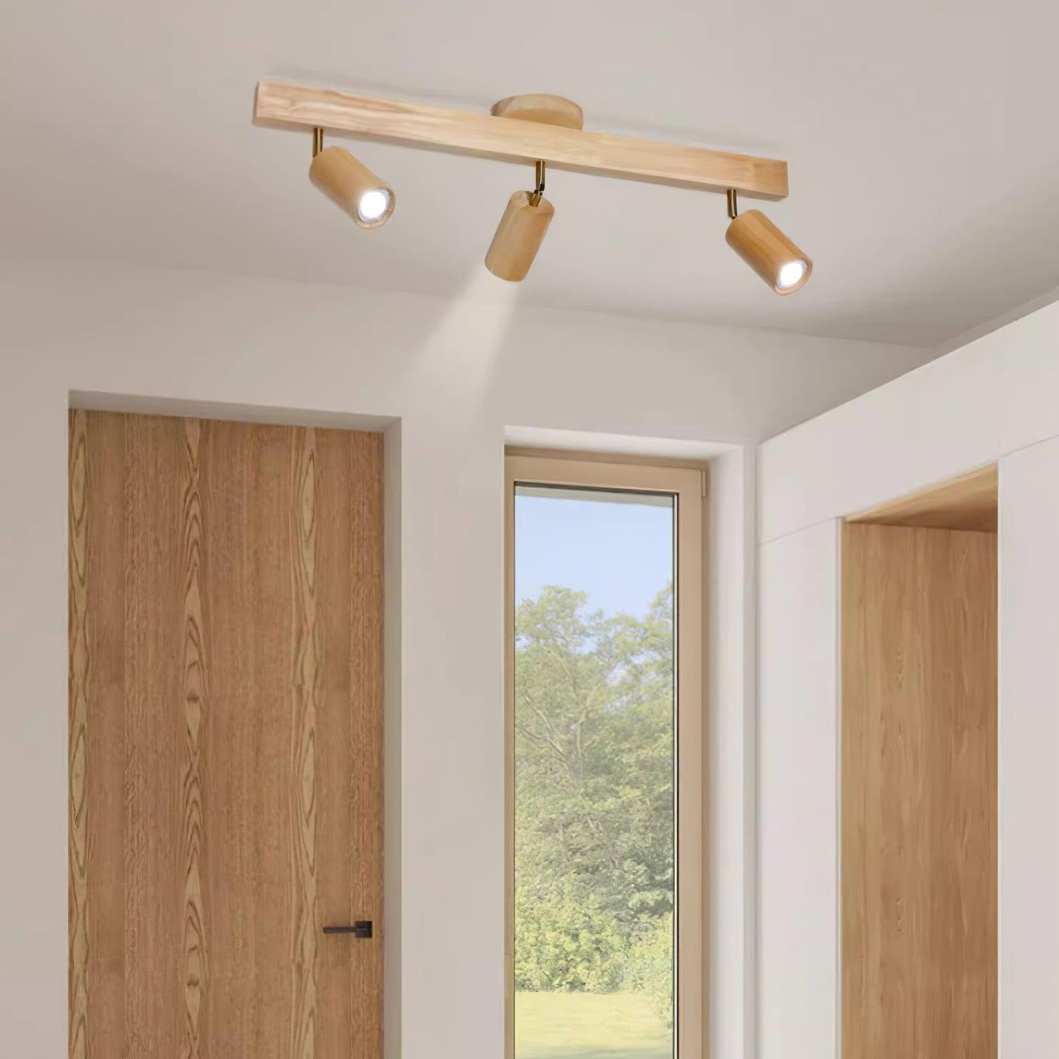 Veril Wooden Track Lighting Spotlight
