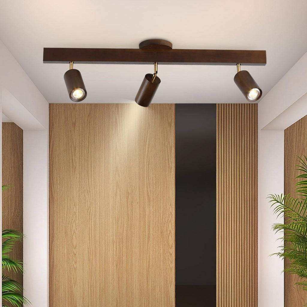 Veril Wooden Track Lighting Spotlight