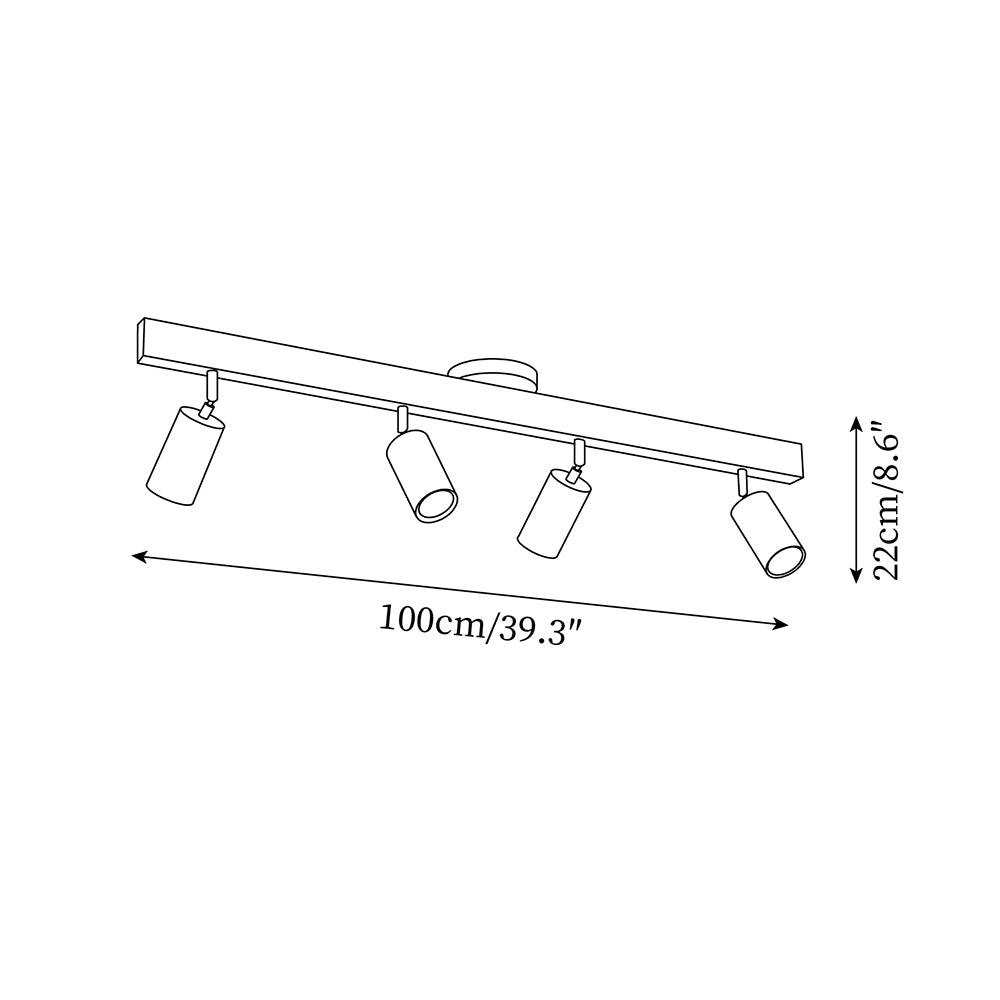 Veril Wooden Track Lighting Spotlight