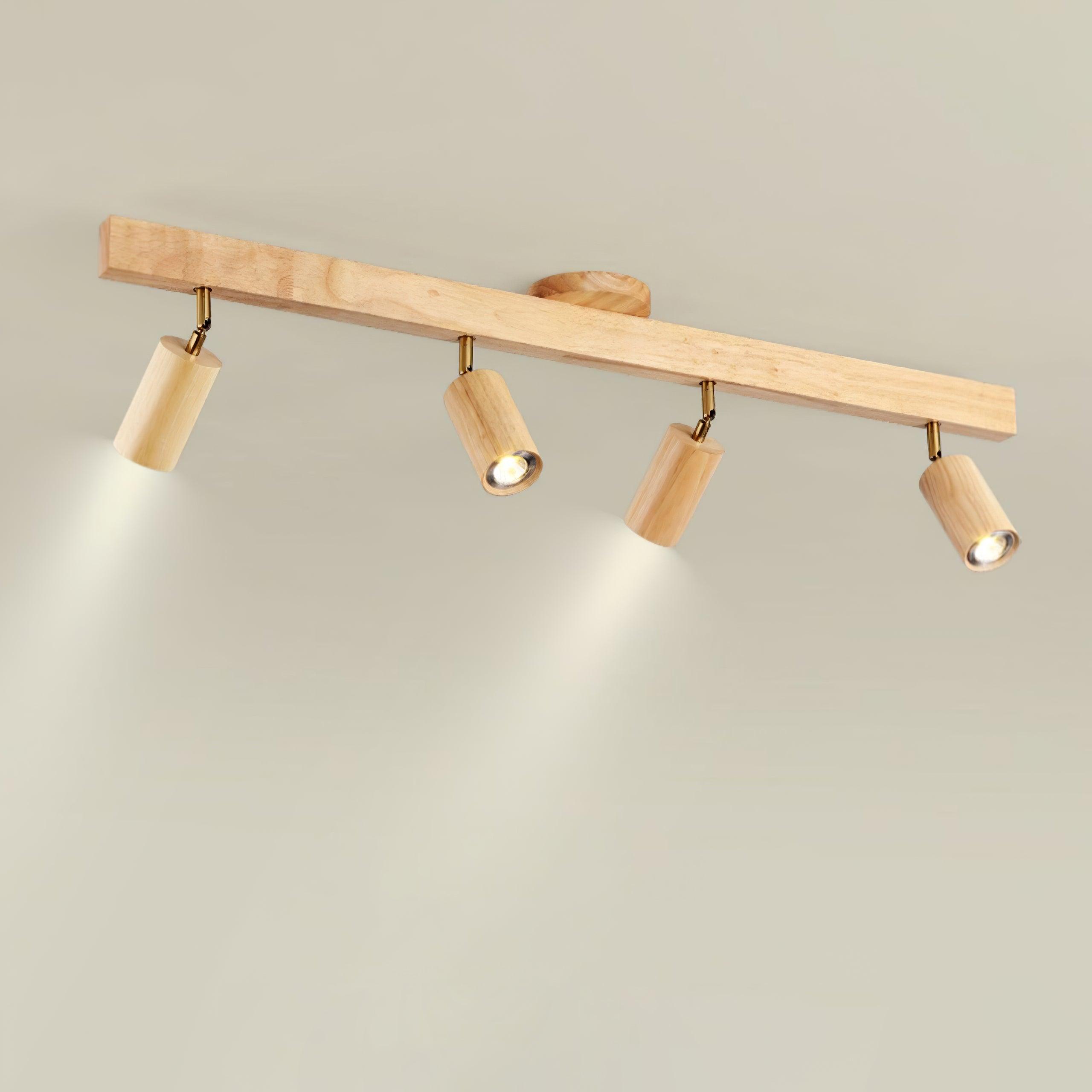 Veril Wooden Track Lighting Spotlight