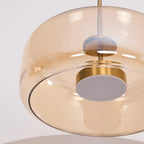 June Morden Glass Pendant Light in Clear, Smoky, or Amber