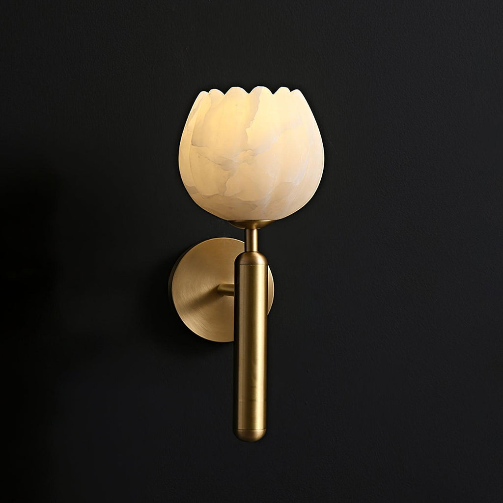 Ralin Alabaster Flowers Wall Lamp