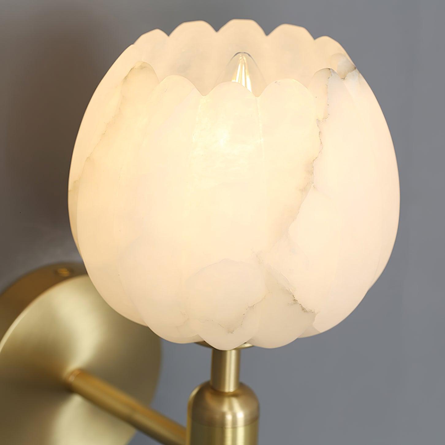 Ralin Alabaster Flowers Wall Lamp