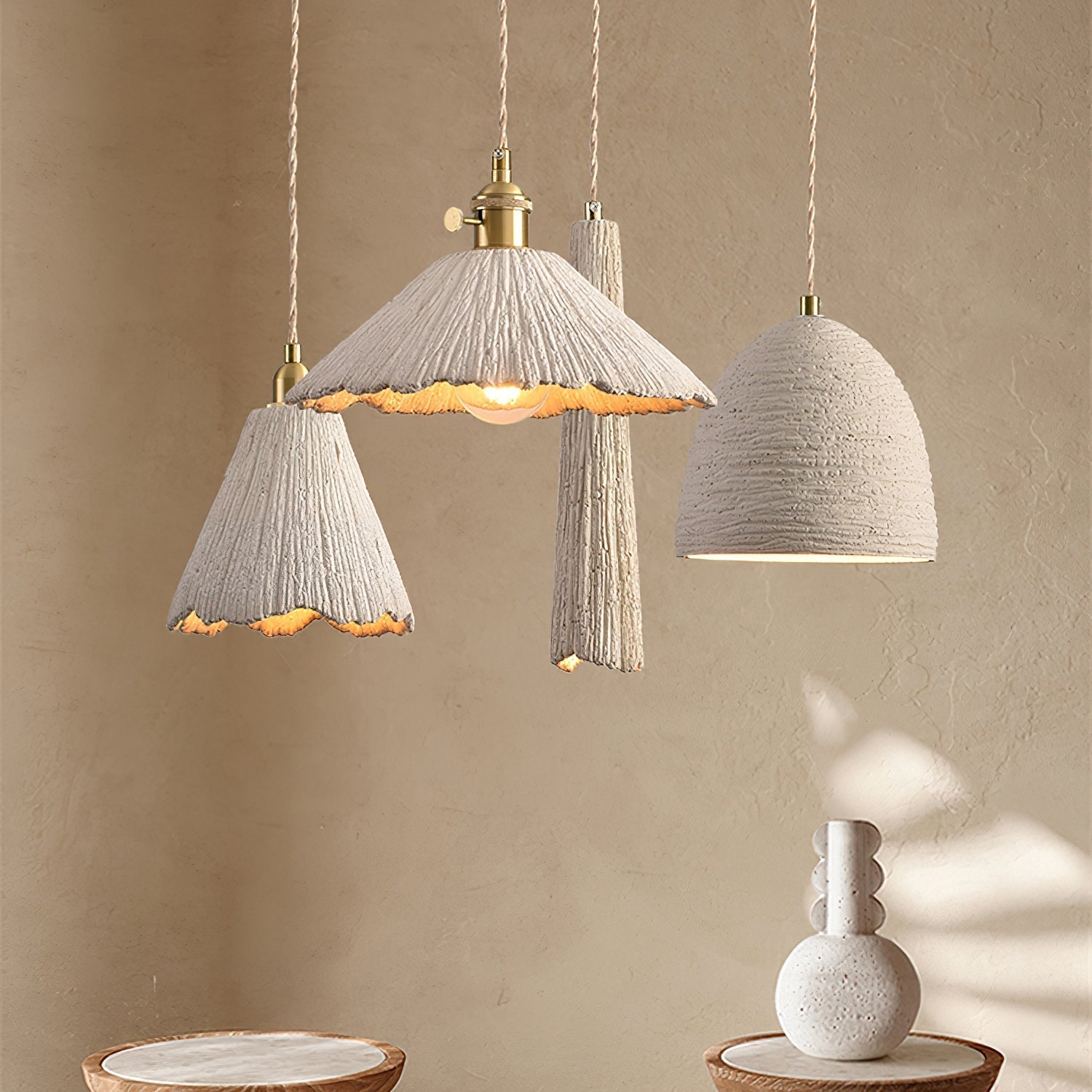 Kirae Textured Cement Pendant Lights