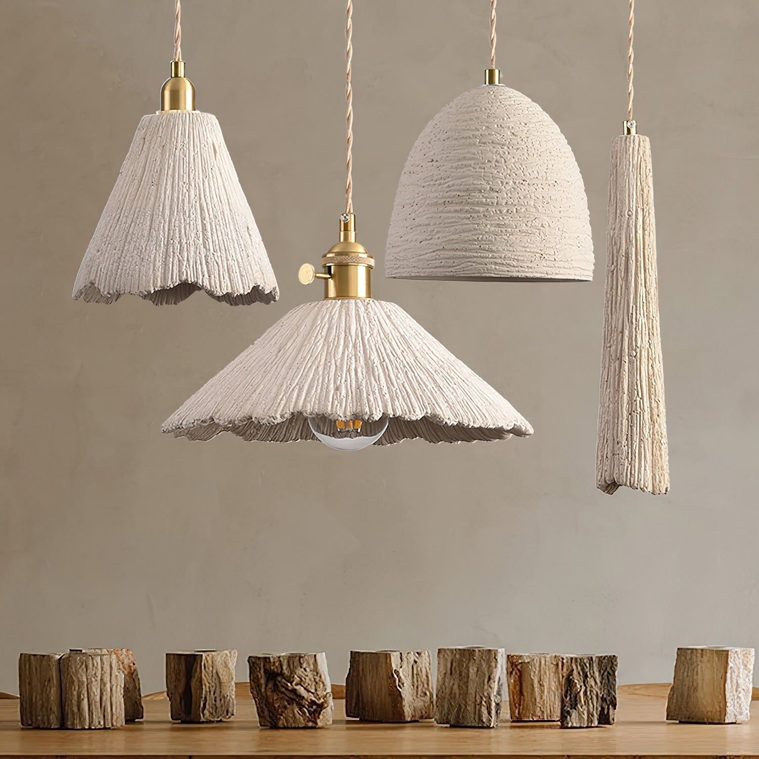 Kirae Textured Cement Pendant Lights