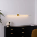 Ivox Minimalist Linear Wall Lamp – Gold & Black Finish