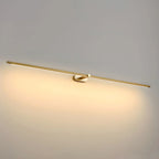 Ivox Minimalist Linear Wall Lamp – Gold & Black Finish