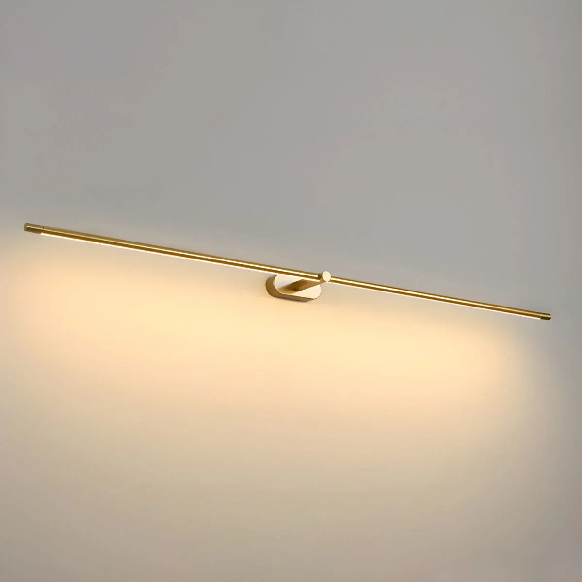 Ivox Minimalist Linear Wall Lamp – Gold & Black Finish