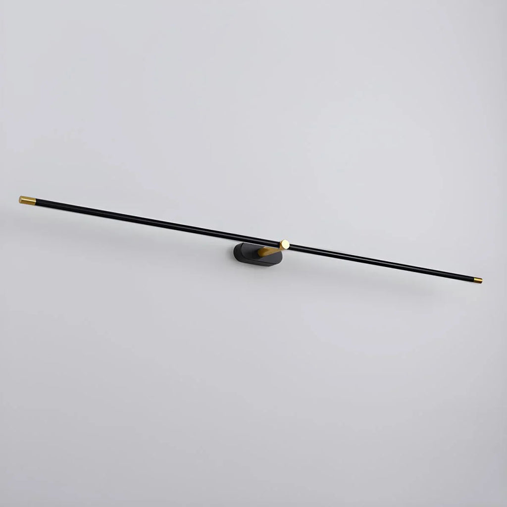 Ivox Minimalist Linear Wall Lamp – Gold & Black Finish