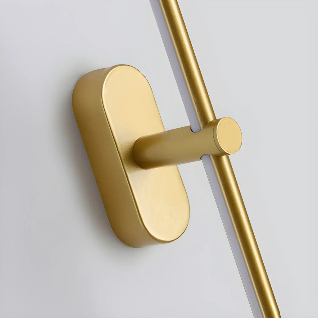 Ivox Minimalist Linear Wall Lamp – Gold & Black Finish