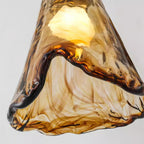 Velimo Amber Glass Flush-Mount Ceiling Light