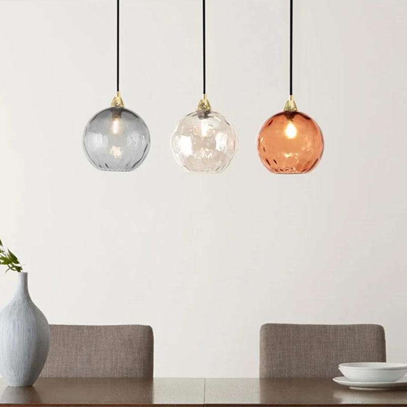 Water-Rippled Glass Pendant Lighting