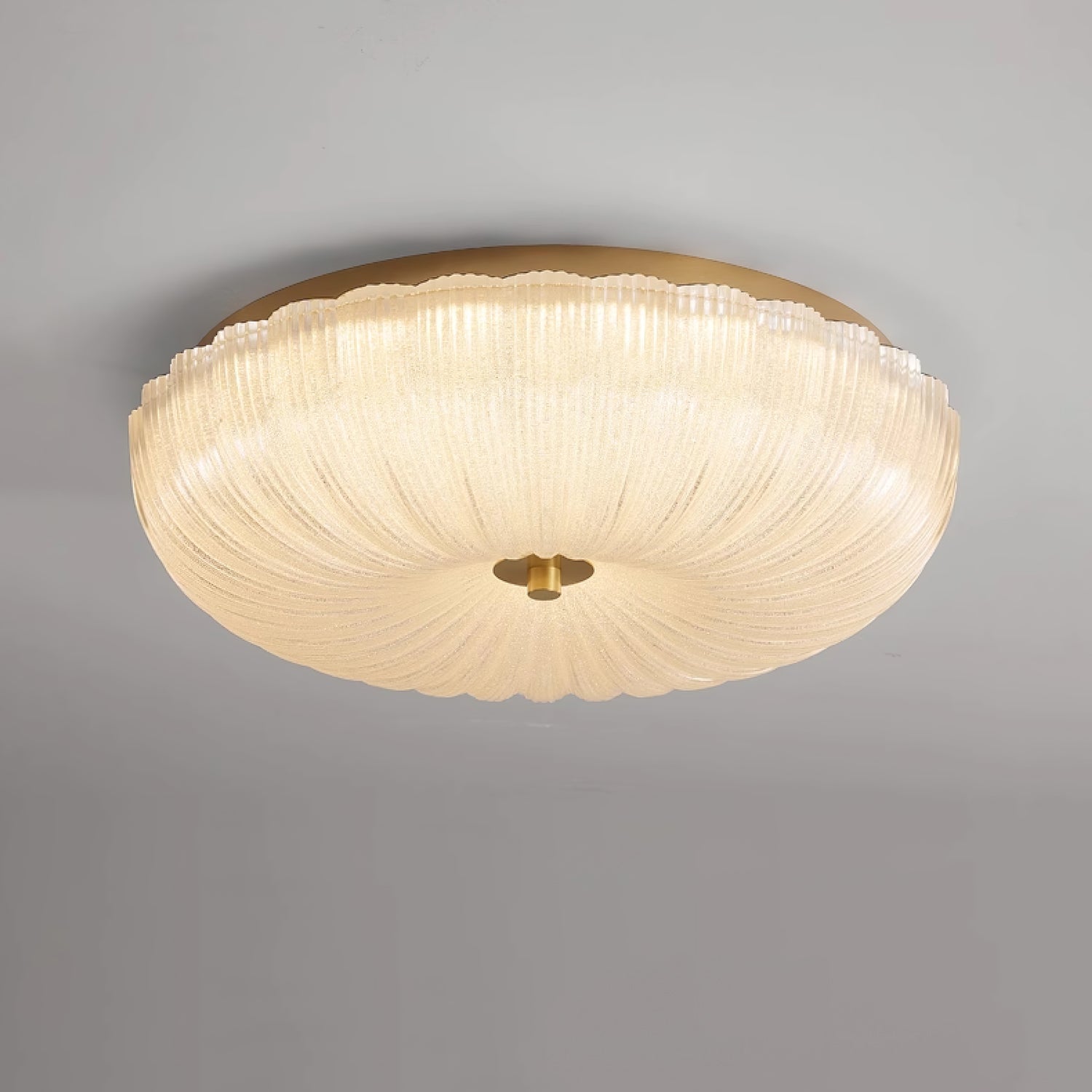 Halo Rippled Glass Ceiling Light