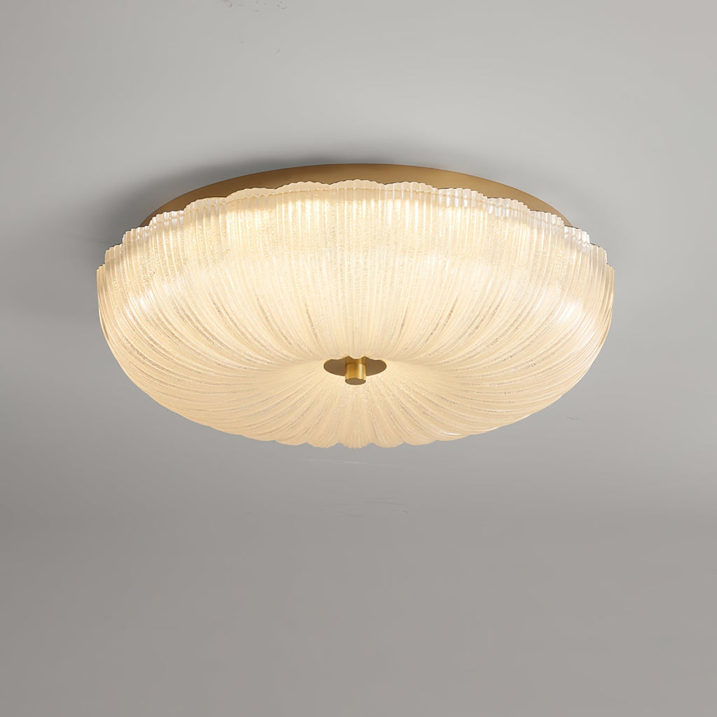 Halo Rippled Glass Ceiling Light