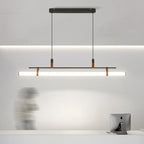 Inari Modern Linear Metal Pendant Light in Black and Gold