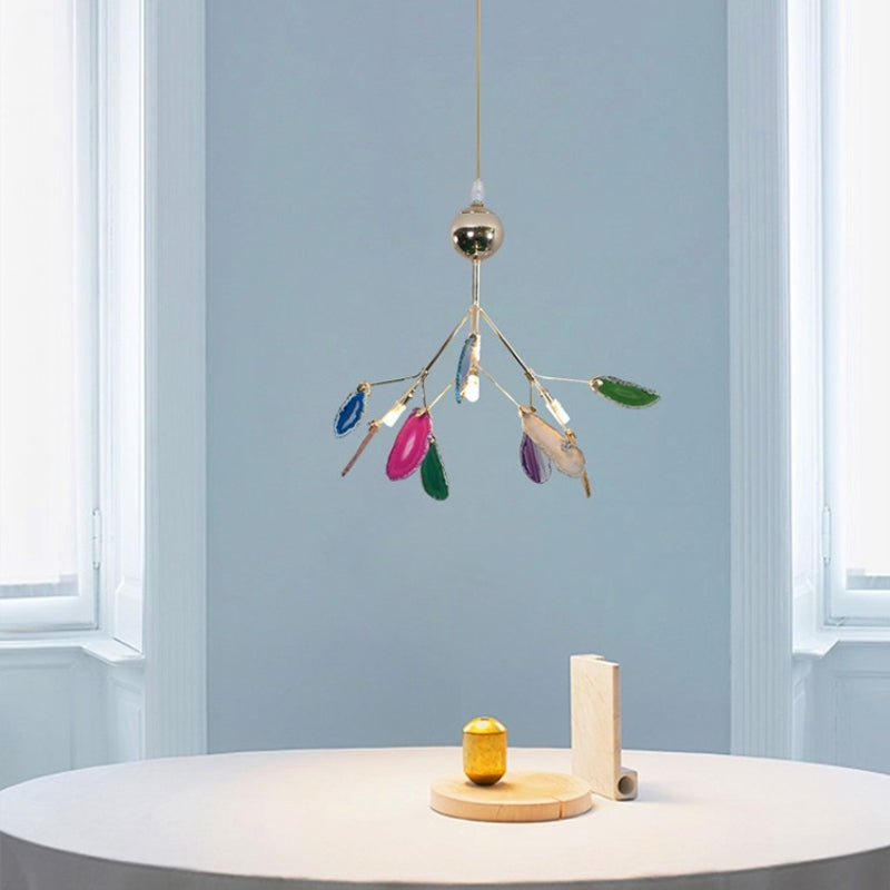 Aria Agate Colourful Chandelier for Bedroom or Living Room