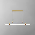 Inari Modern Linear Metal Pendant Light in Black and Gold