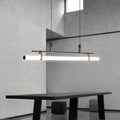 Inari Modern Linear Metal Pendant Light in Black and Gold