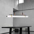 Inari Modern Linear Metal Pendant Light in Black and Gold