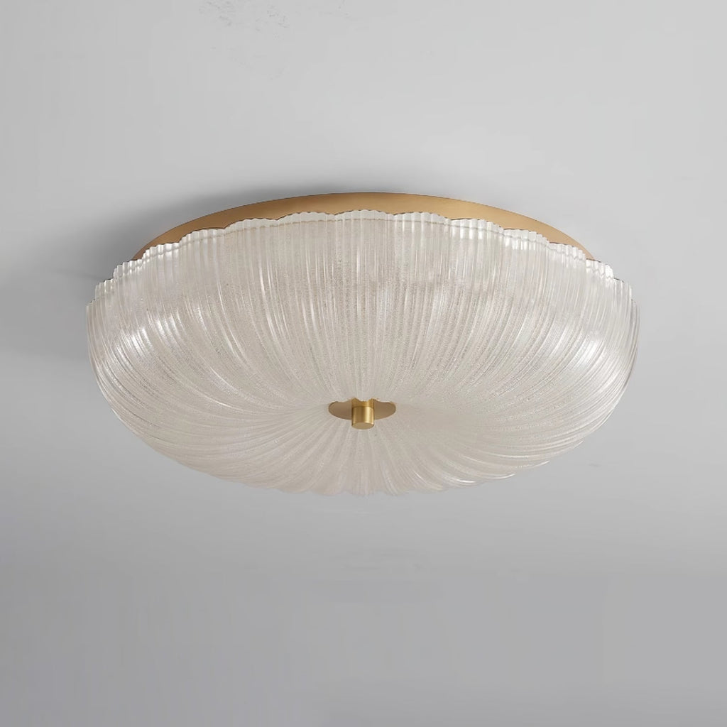 Halo Rippled Glass Ceiling Light