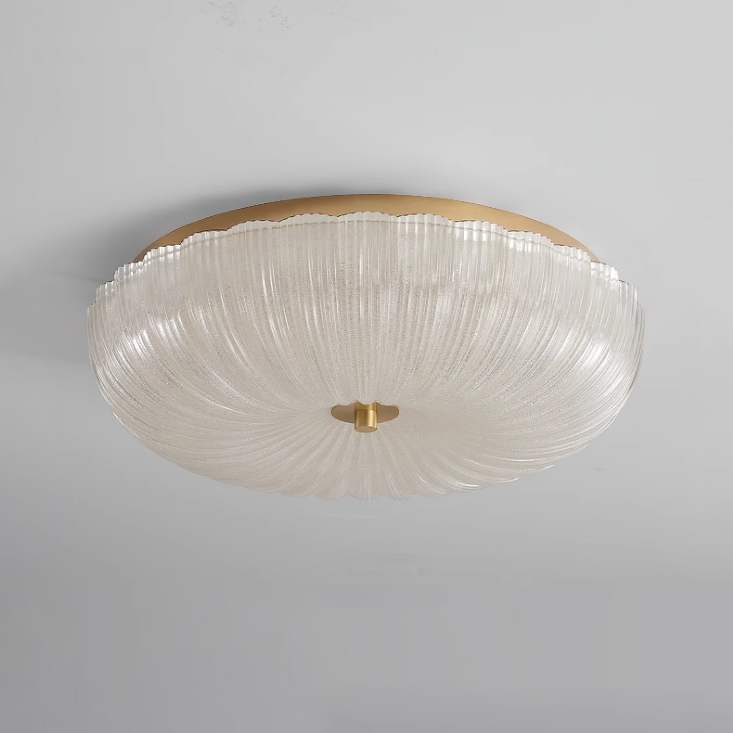 Halo Rippled Glass Ceiling Light