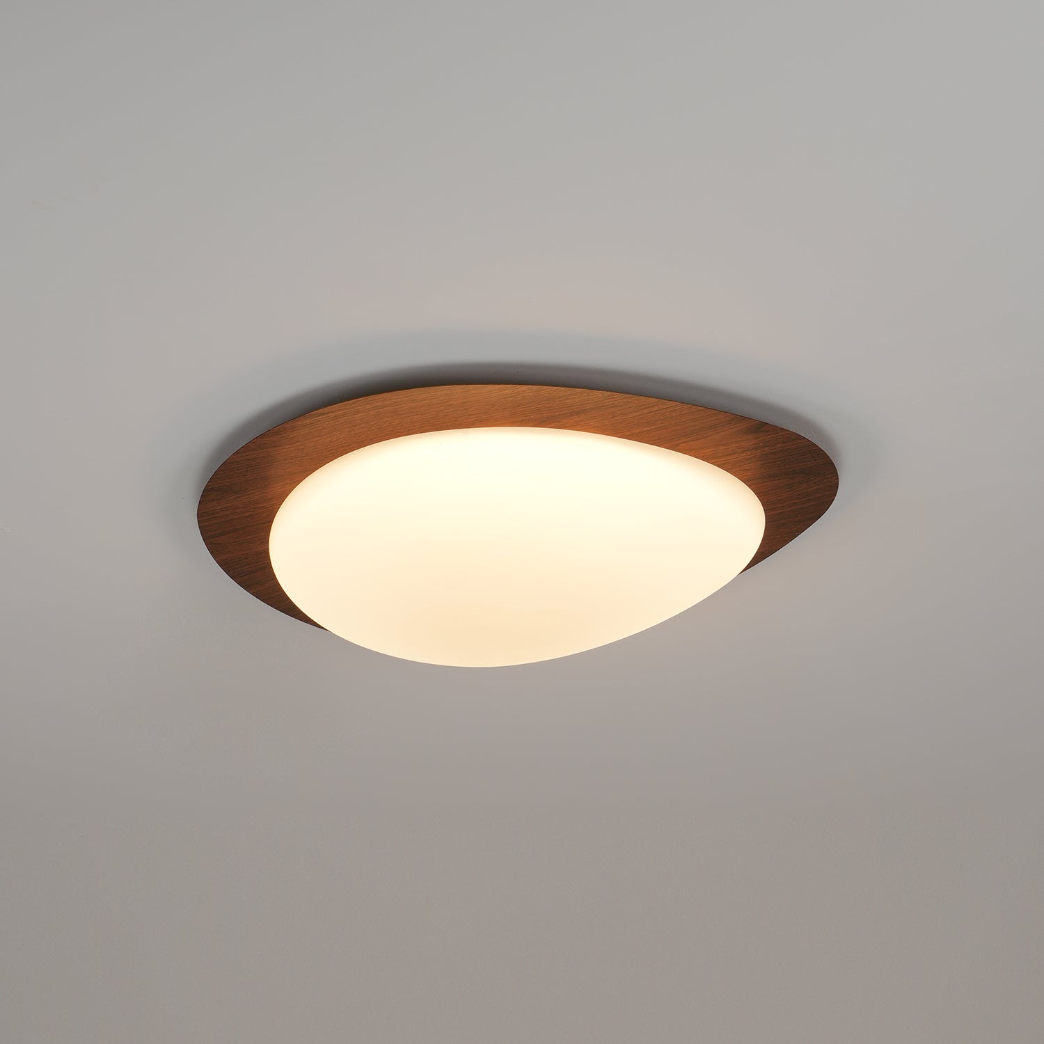 Quisti Pebble Ceiling Light in Walnut