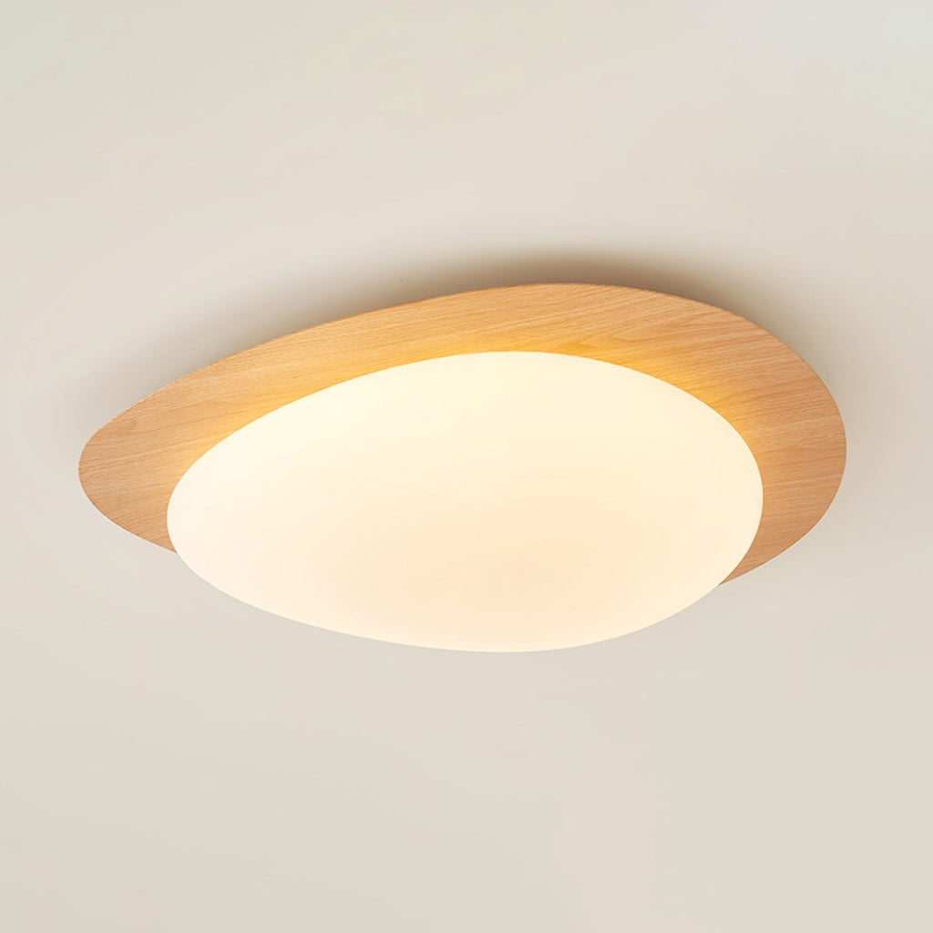 Quisti Pebble Ceiling Light in Walnut