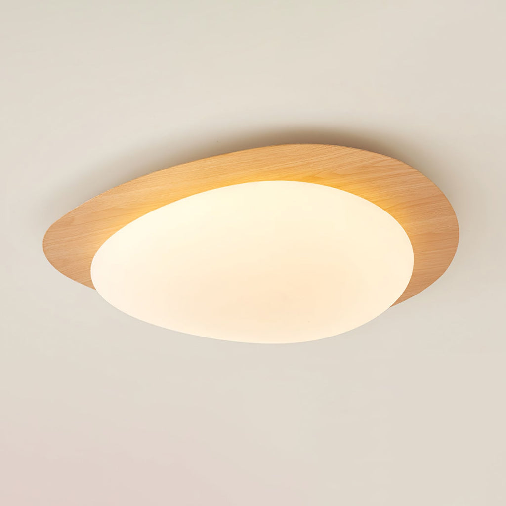 Quisti Pebble Ceiling Light in Walnut