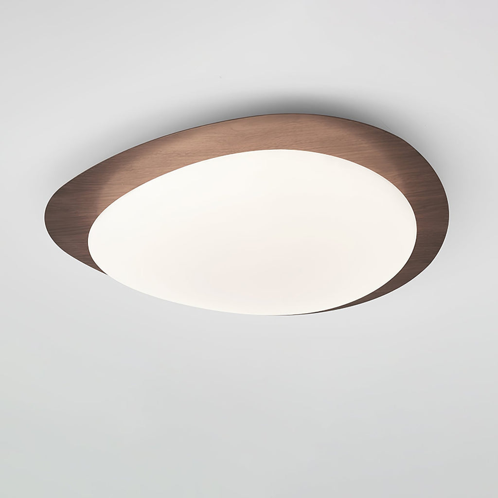 Quisti Pebble Ceiling Light in Walnut