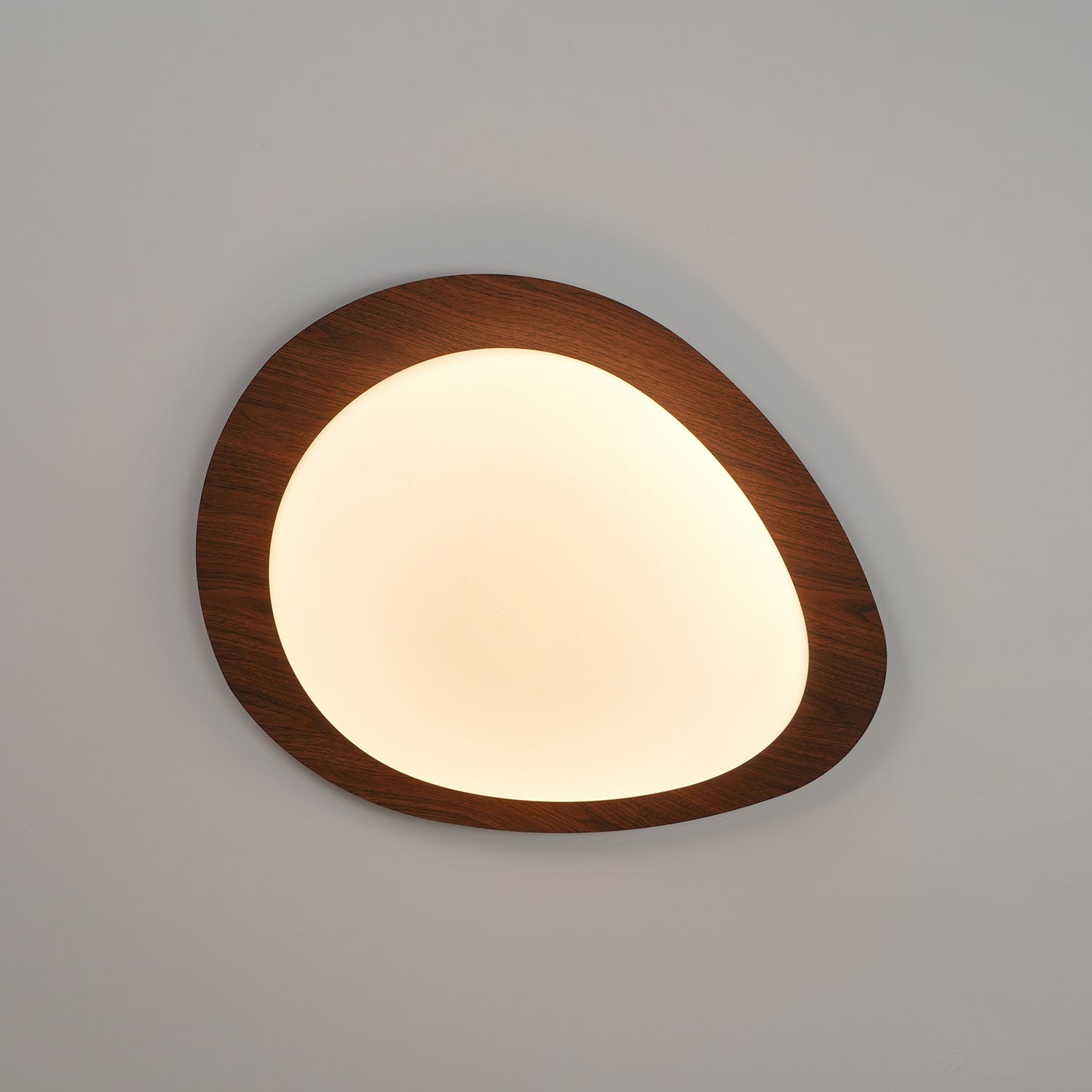 Quisti Pebble Ceiling Light in Walnut