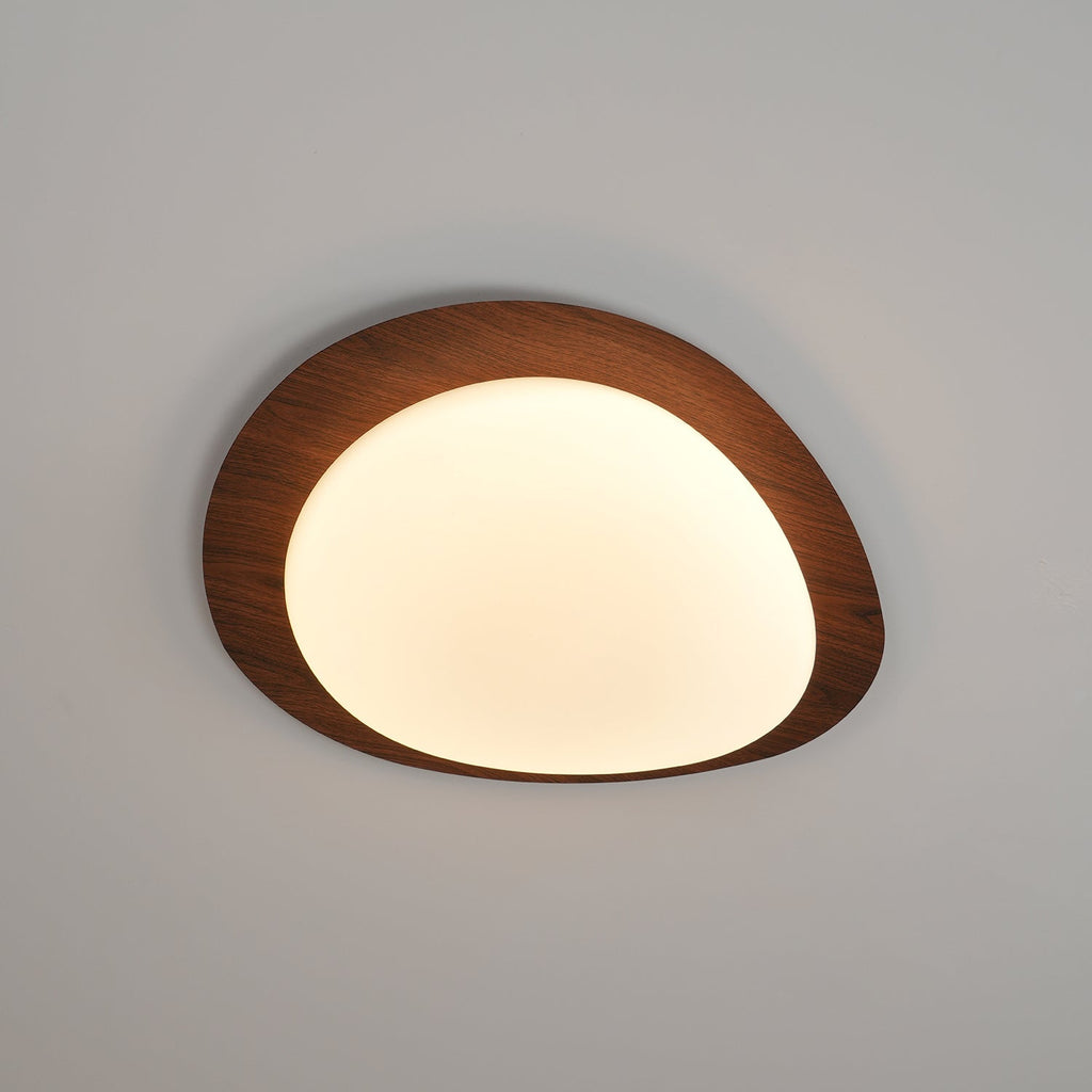 Quisti Pebble Ceiling Light in Walnut