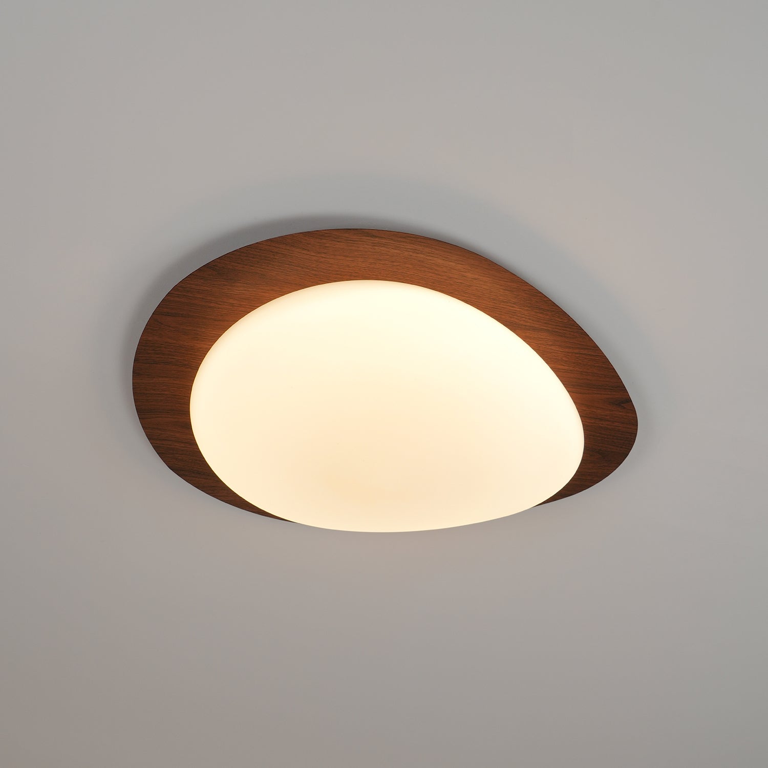 Quisti Pebble Ceiling Light in Walnut